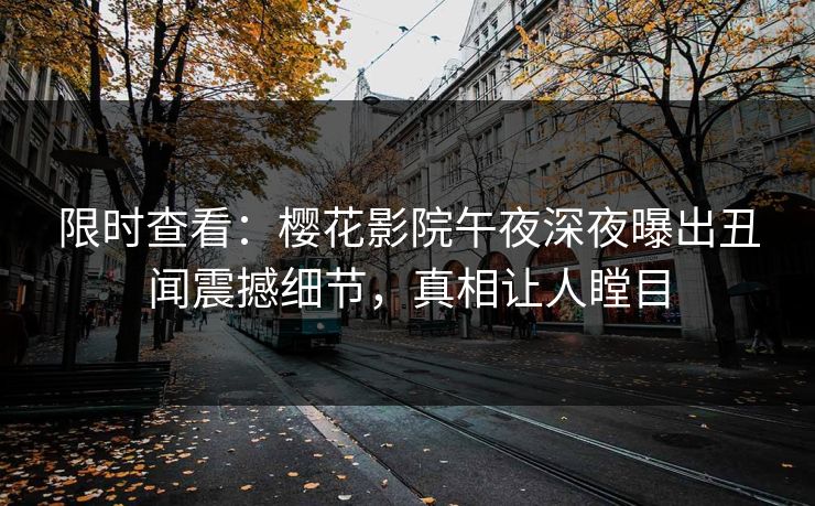限时查看：樱花影院午夜深夜曝出丑闻震撼细节，真相让人瞠目
